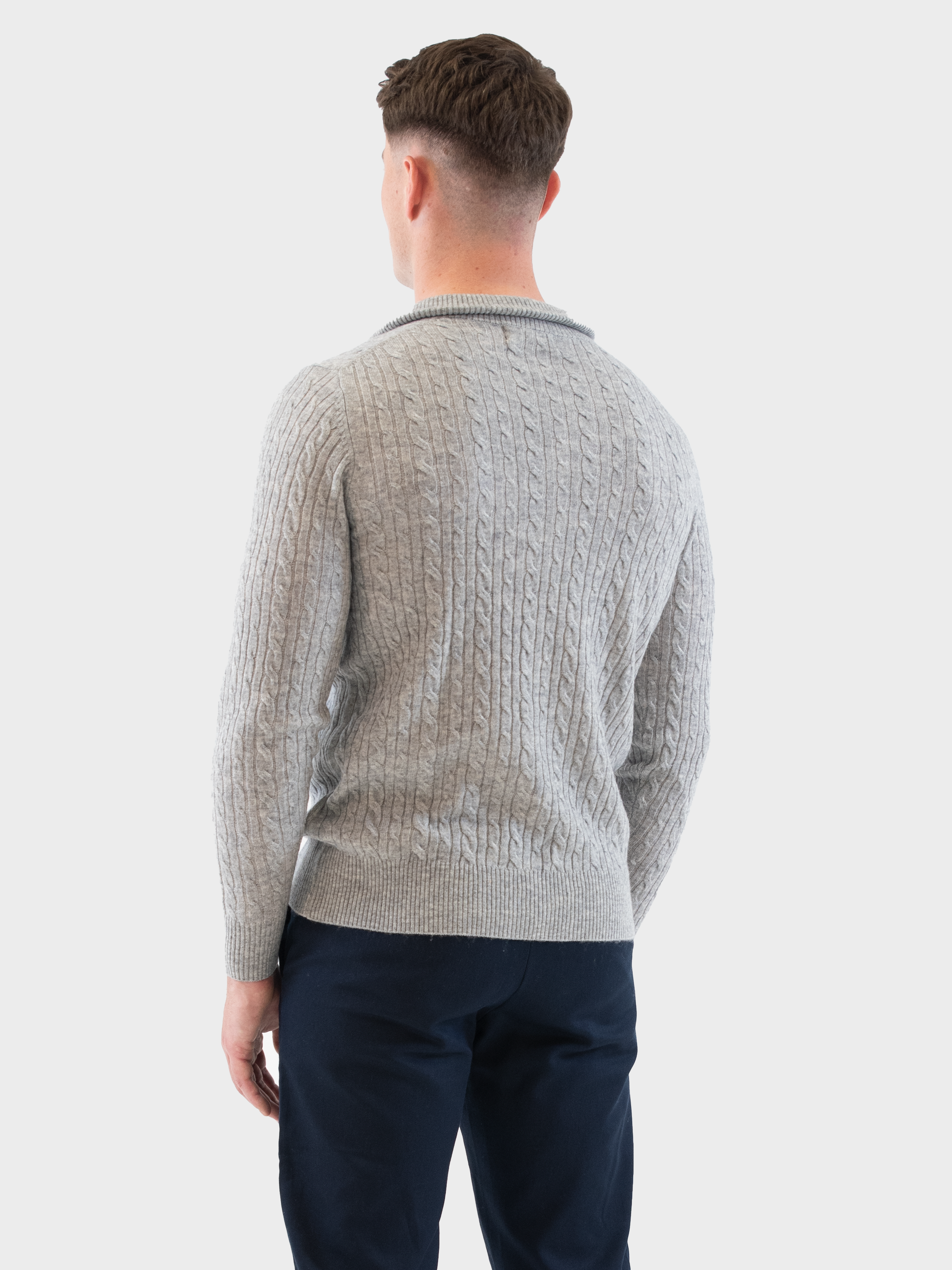 Nova Quarter Zip Sweater - Gray