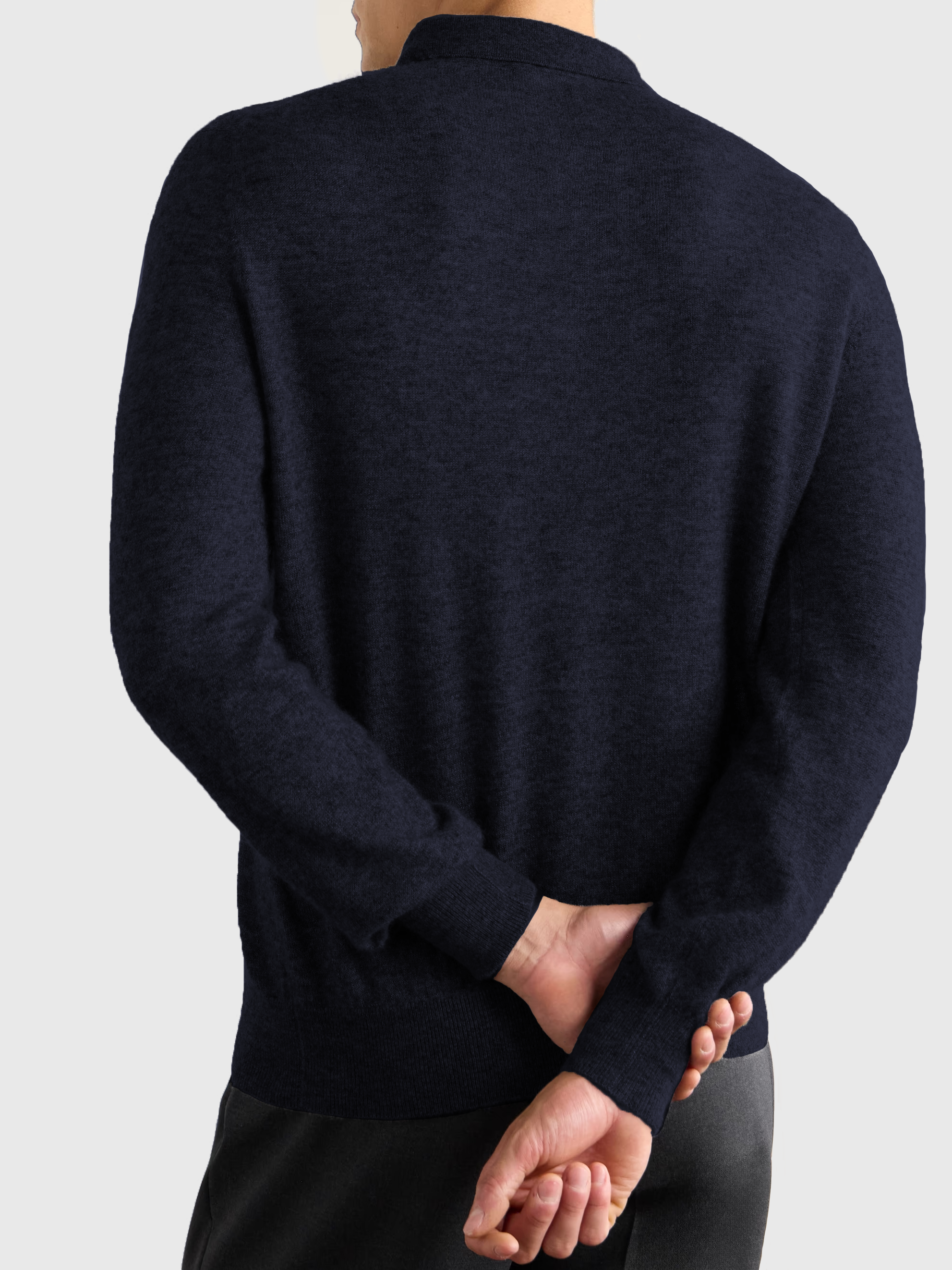 Cashmere Polo Shirt - Navy Blue