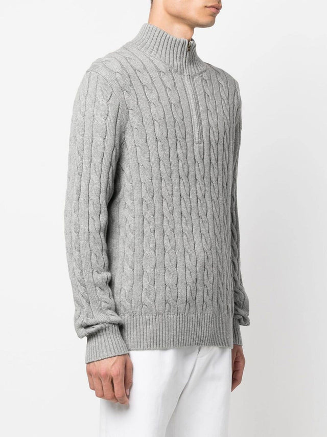 Nova Quarter Zip Sweater - Gray