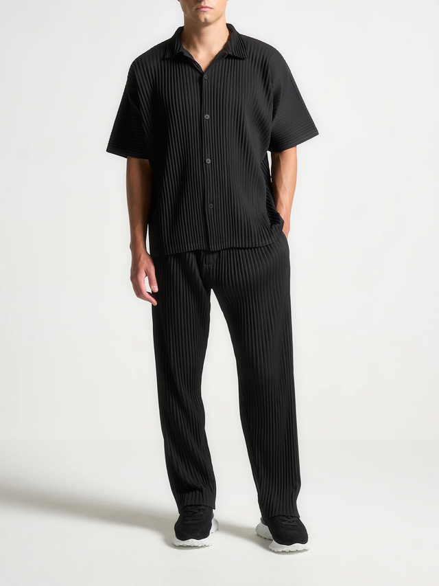 Santorini Pleated Trousers - Black