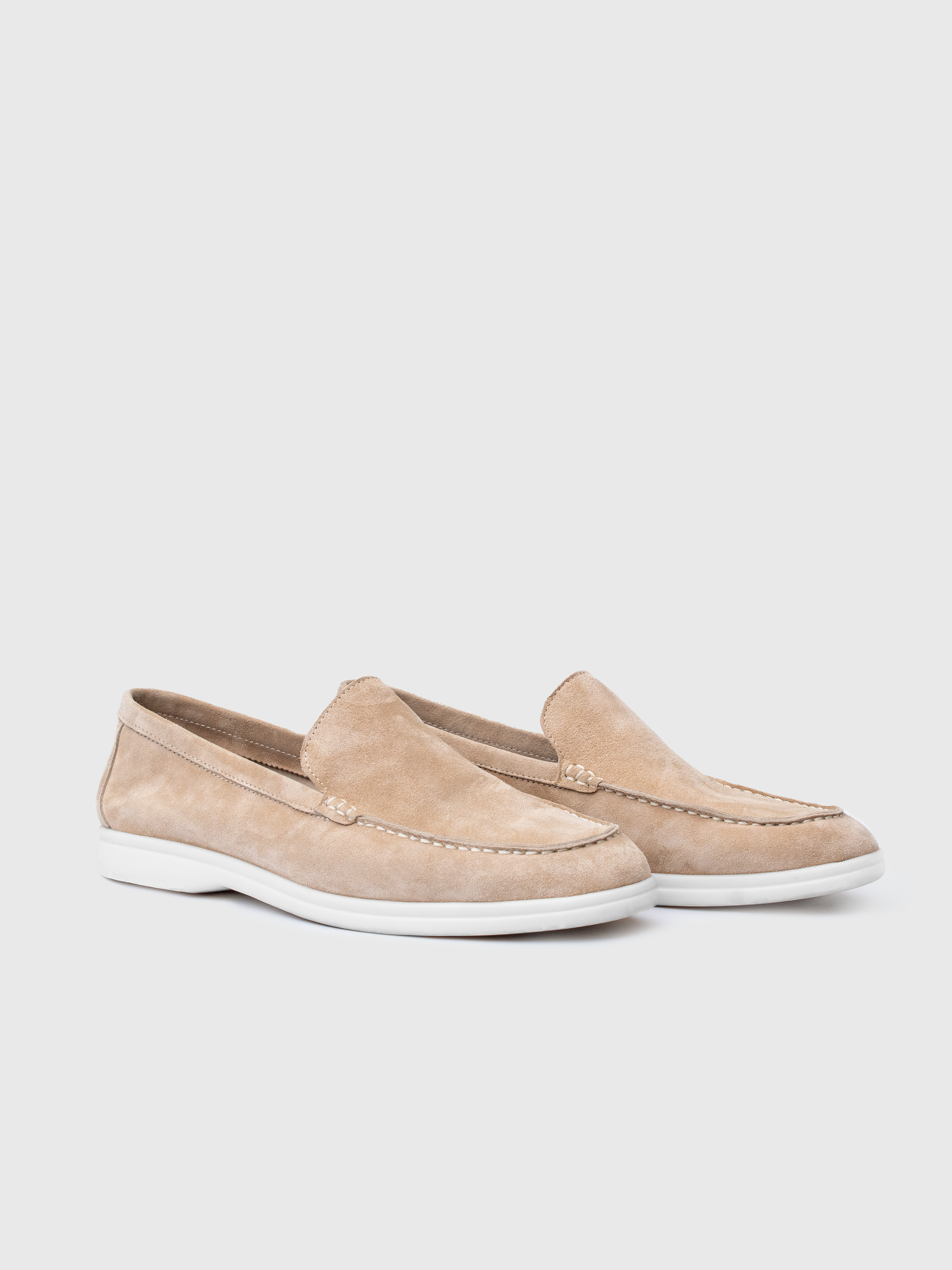 Marina Suede Loafers - Beige