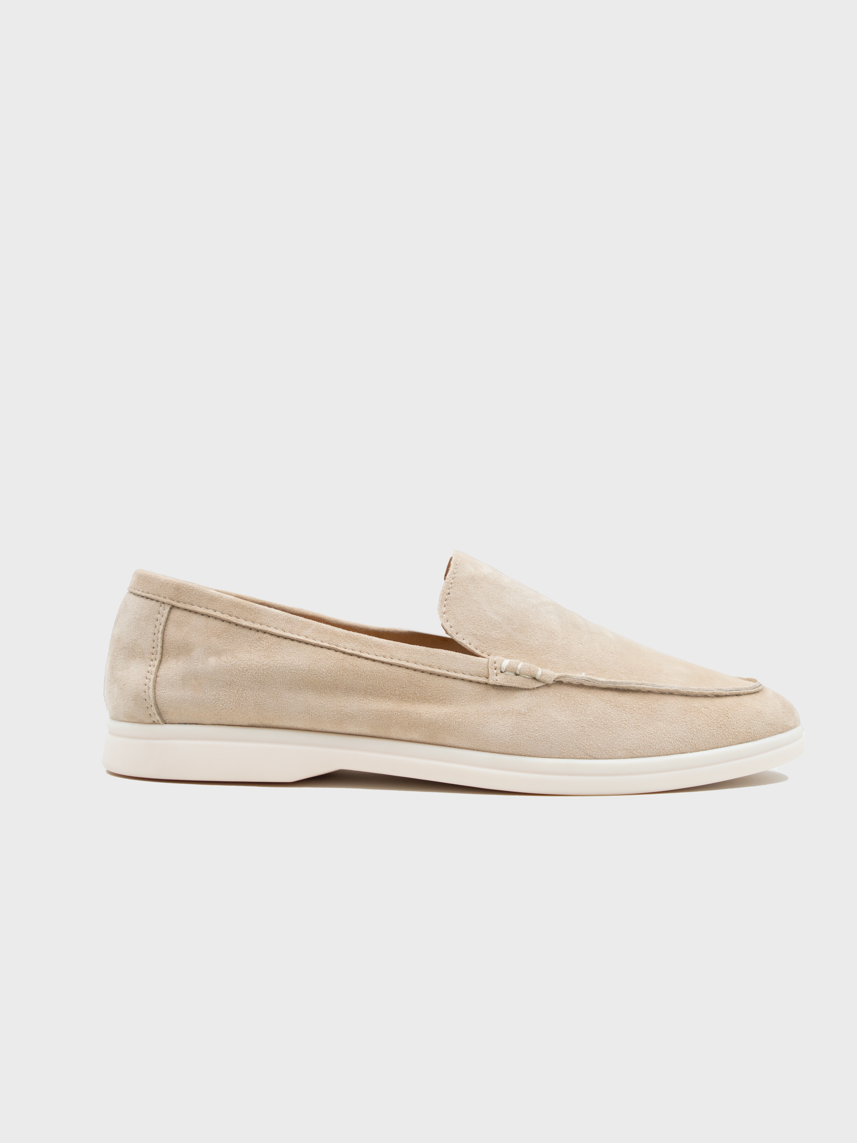 Marina Suede Loafers - Beige