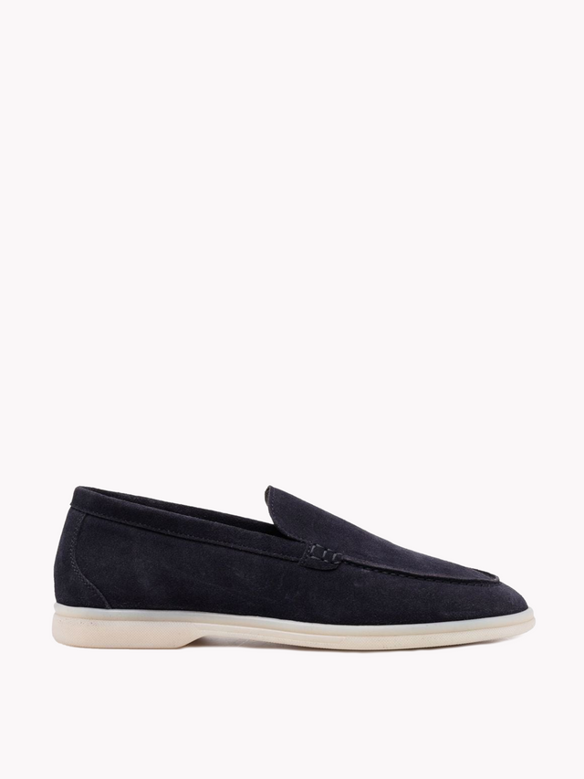 Marina Suede Loafers - Navy Blue