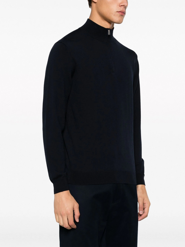 Plata Half Zip Sweater - Black