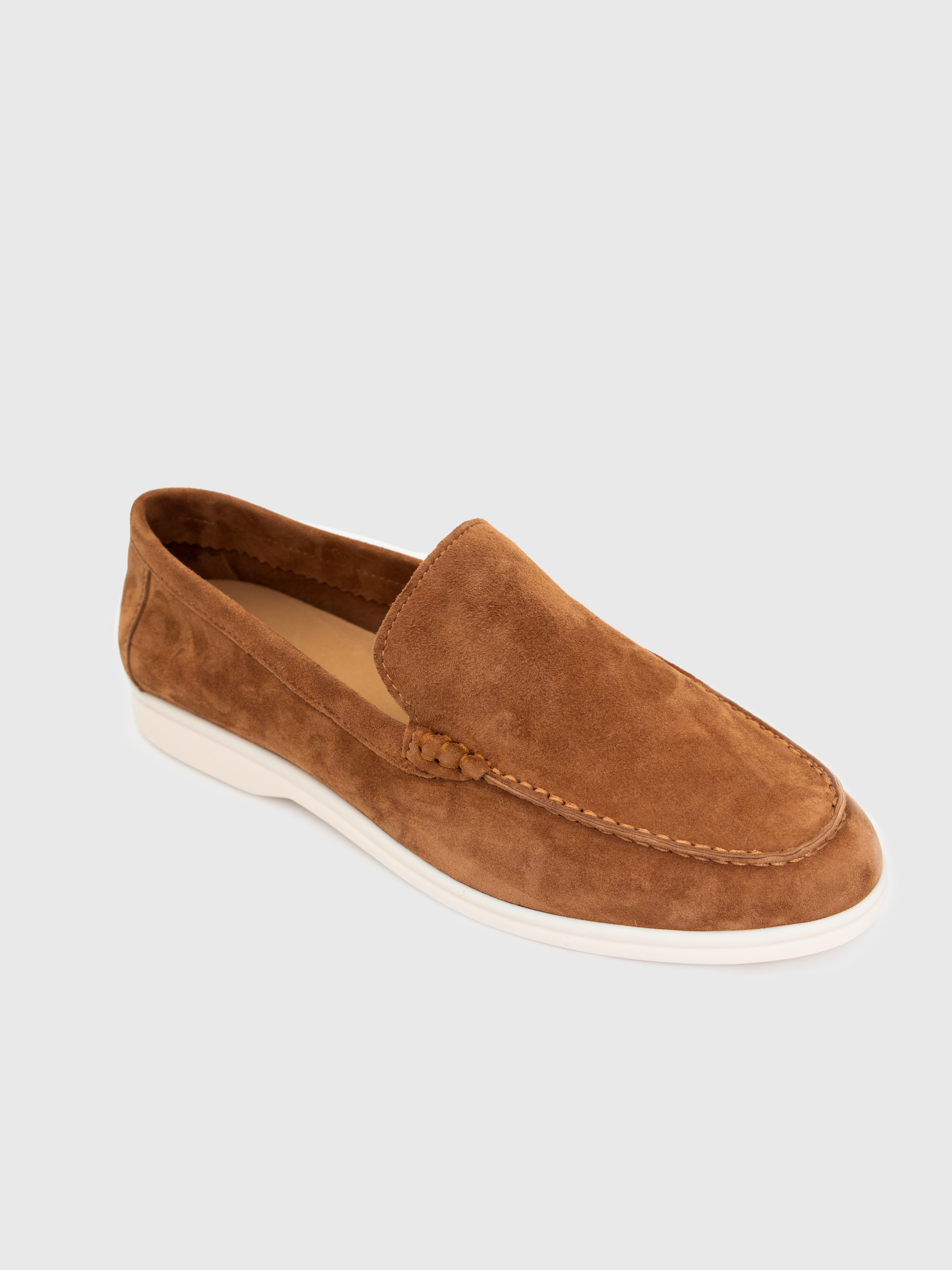 Marina Suede Loafers - Caramel Brown